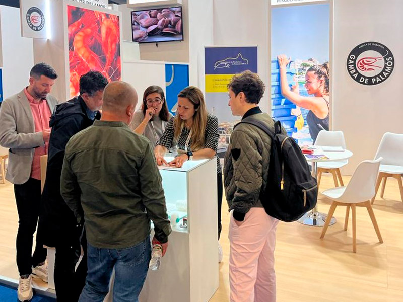 L'estand de Palamós a la fira Seafood Expo Global 2023. (Foto: Ajuntament de Palamós).