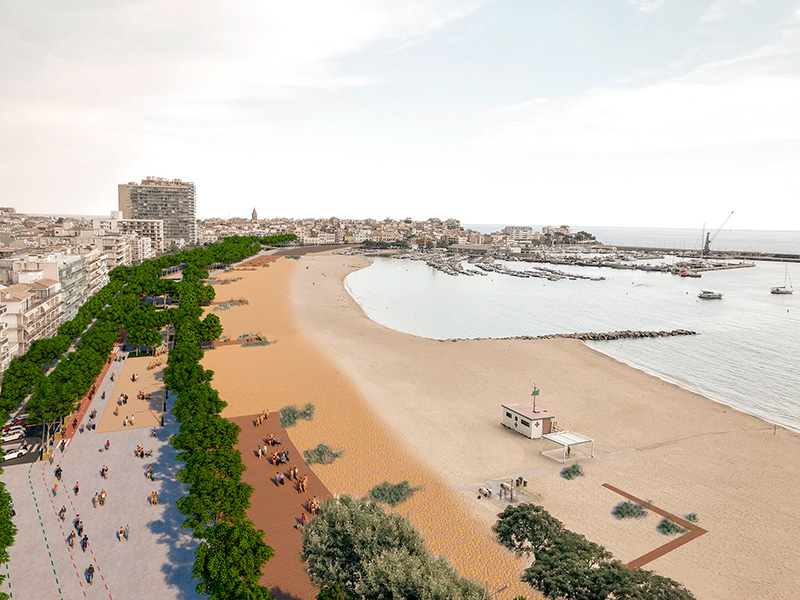 Simulació de la reforma del Passeig del Mar de Palamós. (Font: Esquerra Republicana de Catalunya Girona)).