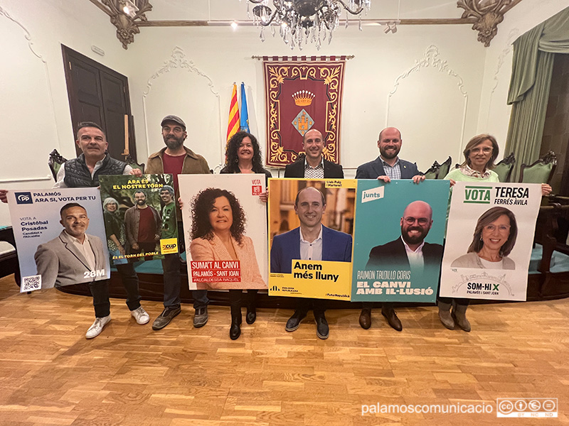 Sis de les candidatures que es presentaran a les eleccions municipals de Palamós.
