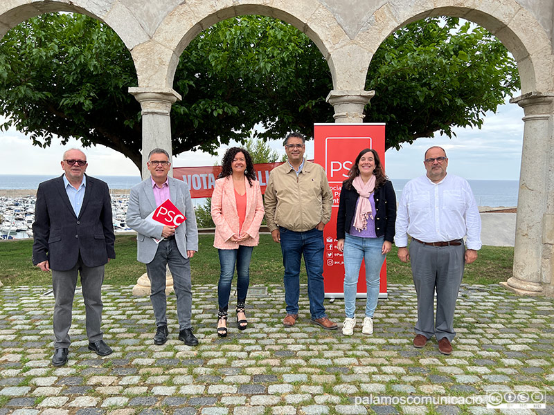 Alcaldables del PSC, aquest matí al Parc del Convent dels Agustins.