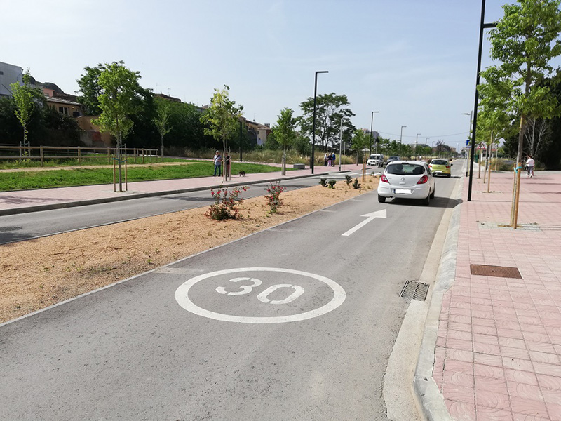 El nou tram del carrer d'Enric Vincke, en funcionament. (Foto: Ajuntament de Palamós).