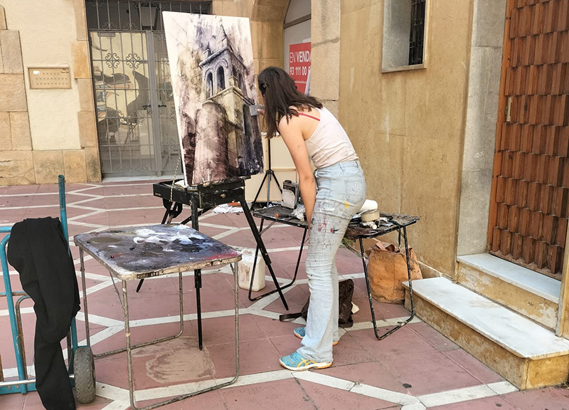 38 artistes van participar aquest diumenge en el Concurs de Pintura Ràpida. (Foto: Ajuntament de Palamós).