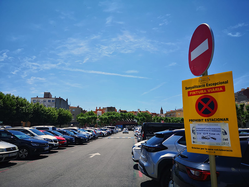 Està previst que les obres de manteniment estiguin acabades aquest divendres. (Foto: Ajuntament de Palamós).