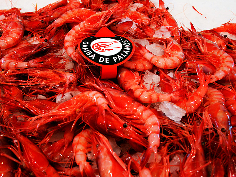 Gambes de Palamós amb la marca de garantia. (Foto: Ajuntament de Palamós).