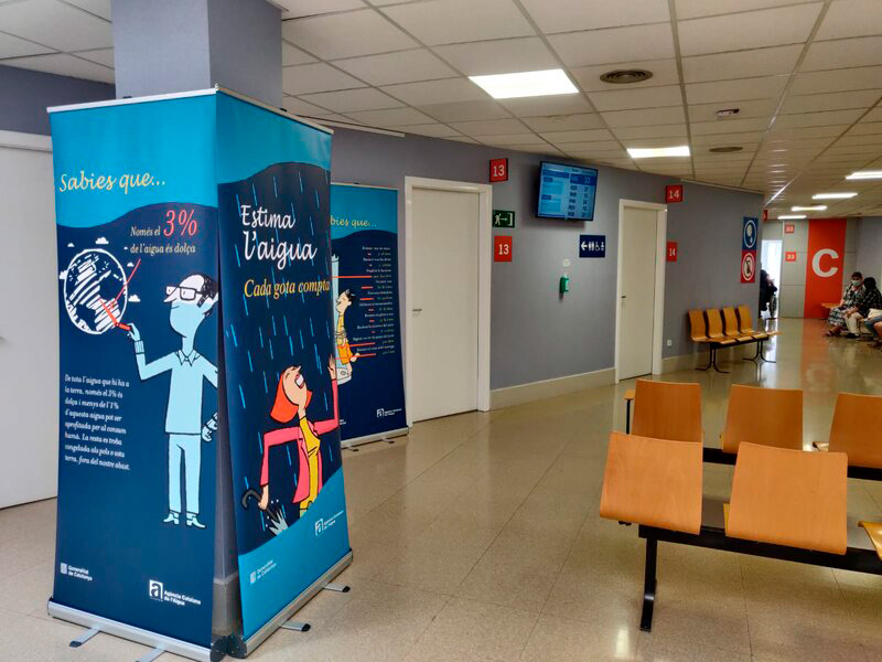 L'àrea de consultes externes de l'Hospital de Palamós permet visitar l'exposició 