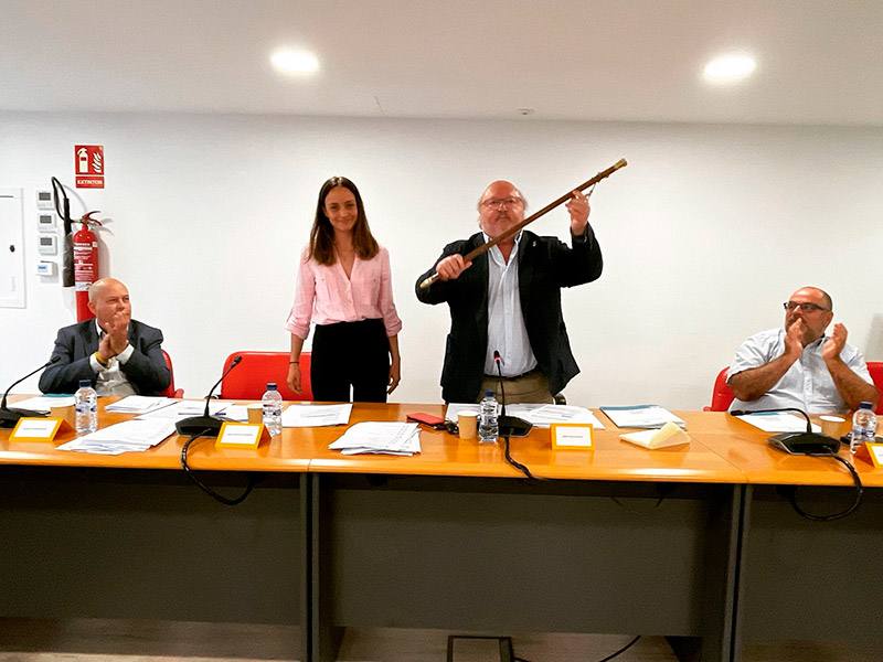 Jordi Soler, en el moment de ser investit alcalde de Calonge i Sant Antoni. (Foto: Ajuntament de Calonge i Sant Antoni).