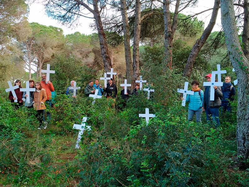 L'entitat ecologista va fer una protesta el passat mes de desembre per mostrar el rebuig a la construcció del tercer edifici de la Pineda d'en Gori. (