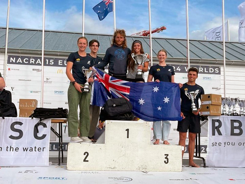 Rubén i Rita Booth, del Club Nàutic Costa Brava-Vela Palamós, campions del món de Nacra 17. (Foto: Rubén Booth).