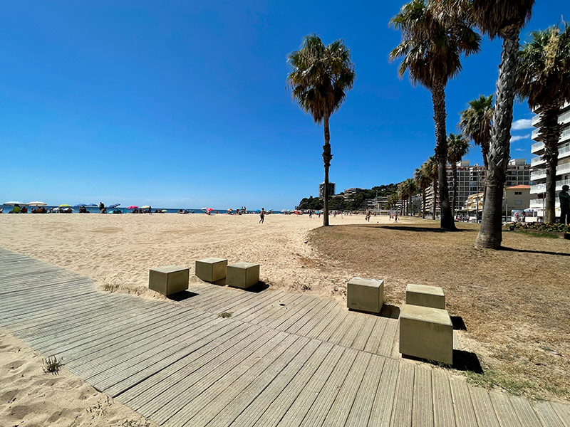 Zona on hi hauria instal·lades dutxes a la platja de Torre Valentina. (Foto: Ajuntament de Calonge i Sant Antoni).