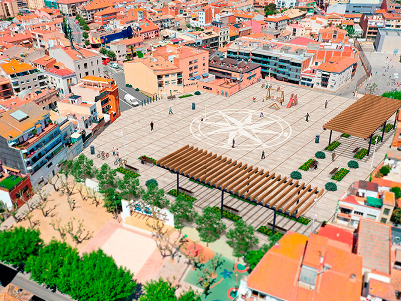 Junts proposa la construcció d'un aparcament soterrat i una gran plaça a l'Arbreda. (Foto: Junts per Catalunya).
