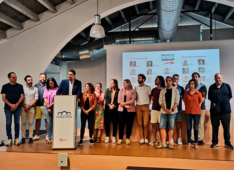 La nova Executiva de la Federació Regional d'Esquerra Girona. (Foto: ERC Girona).