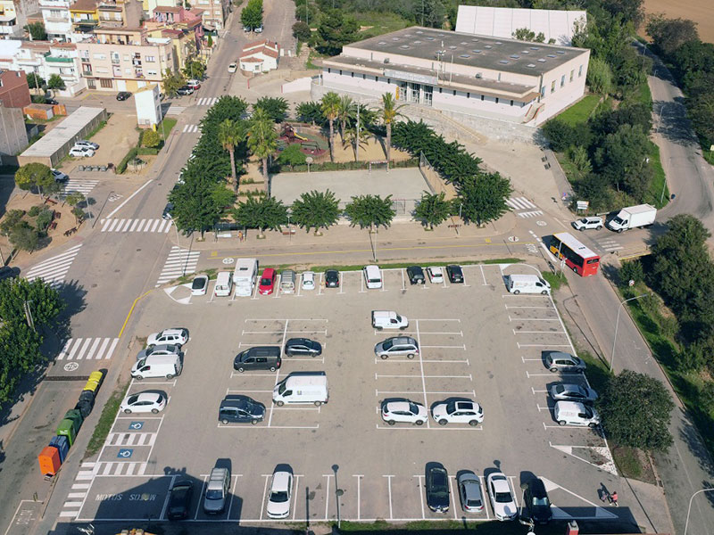 L’aparcament del barri d’Es Pla, (Foto: Ajuntament de Palamós).