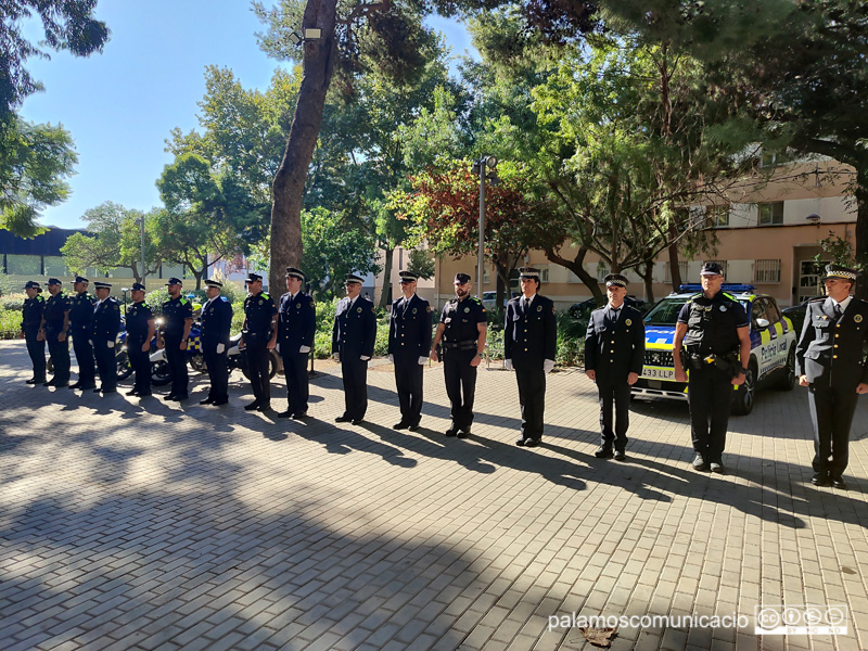 El cos de la Policia Local de Palamós el dia de la seva festa patronal.