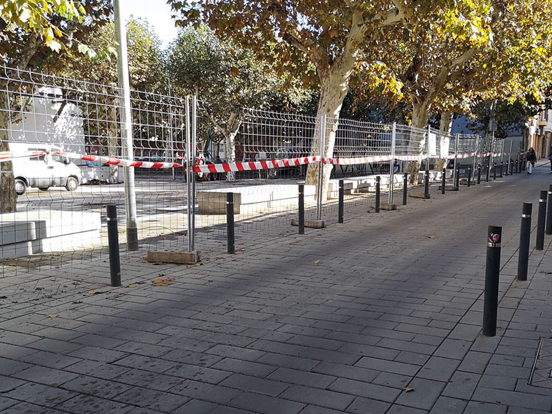 Les obres de l'Arbreda afectaran la circulació al carrer de Jacint Verdaguer fins divendres. (Foto: Ajuntament de Palamós).