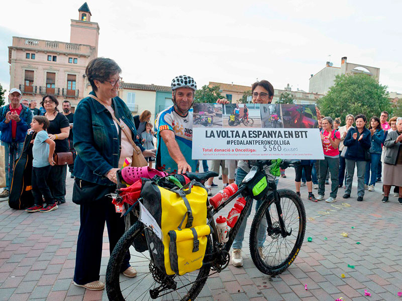Toni Guerrero, va fer la volta a Espanya en BTT recaptant més de 6.000 euros per a la Fundació Oncolliga Girona. (Foto: Fundació Oncolliga).