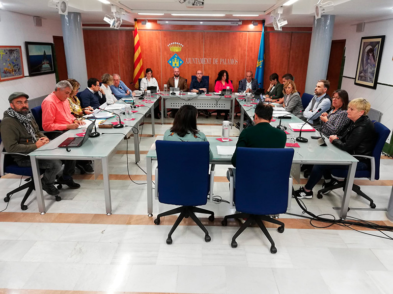 Imatge del Ple Extraordinari que s'ha celebrat aquest matí. (Foto: Ajuntament de Palamós).