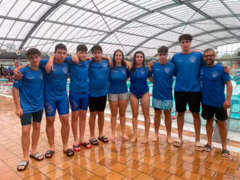 Nedadors del CN Palamós després de la competició d'aquest passat cap de setmana. (Foto: CN Palamós).