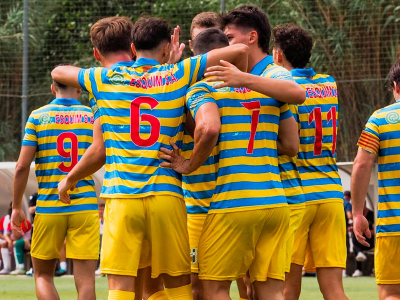 Després de quatre partits sense guanyar, el Palamós buscarà la victòria diumenge al camp del Sants. (Foto: Laura Heras - Palamós CF)