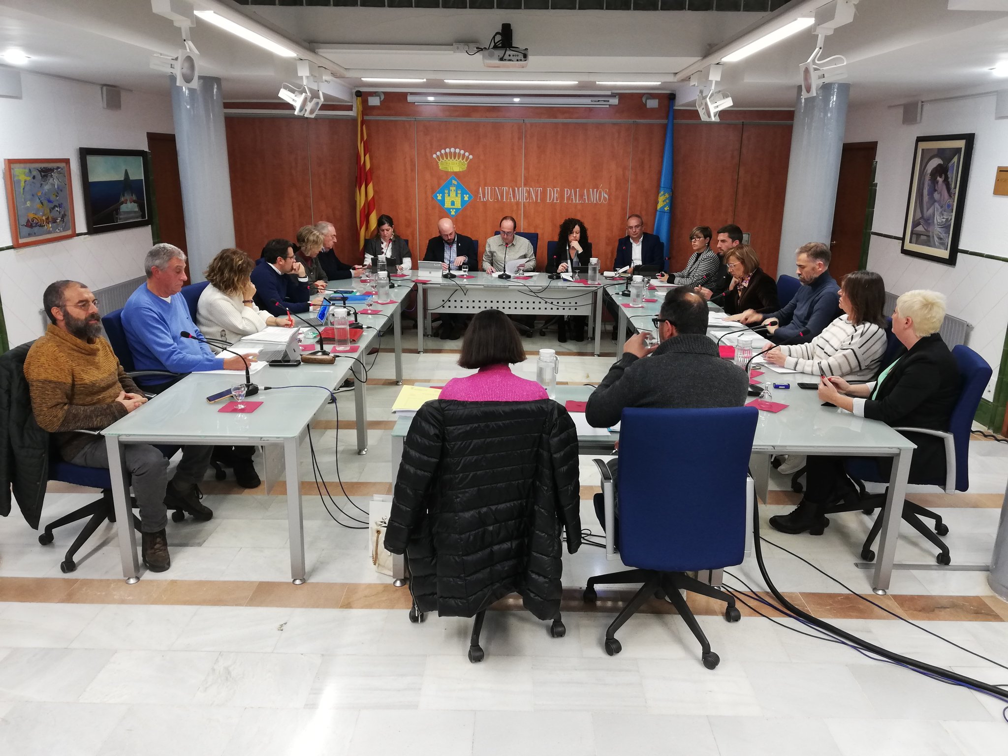 Ahir es va celebrar el darrer Ple municipal d'aquest 2023. (Foto: Ajuntament de Palamós).