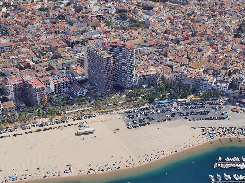 Palamós disposa ara mateix d'uns 1.500 pisos d'ús turístic. (Foto: Google Earth).