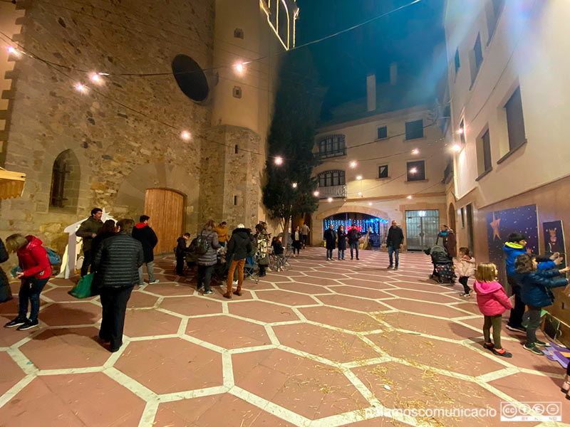 La plaça de l'Església, ahir a la tarda.