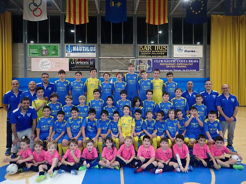 Fotografia dels diferents equips del FS Palamós aquesta temporada. (Foto: FS Palamós).