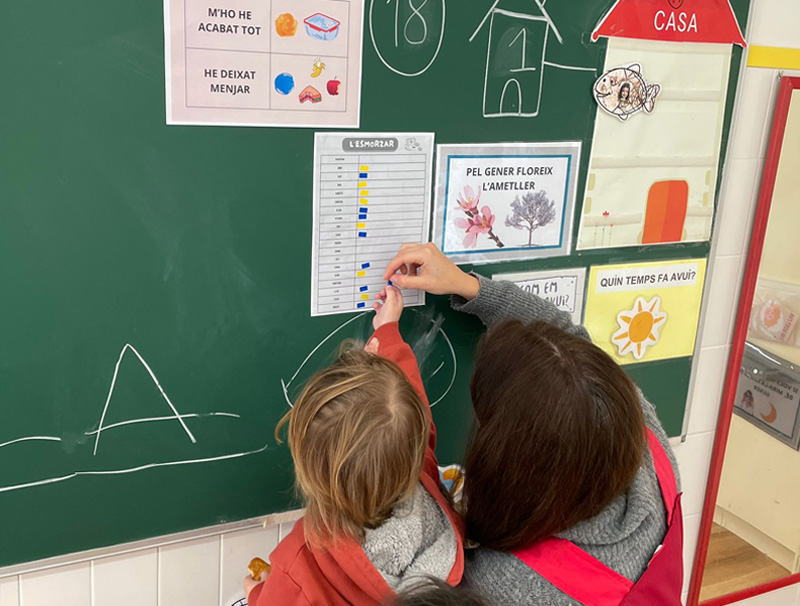 Una de les activitats que es van fer la setmana passada per conscienciar sobre el malbaratament. (Foto: Escola Vedruna Palamós).