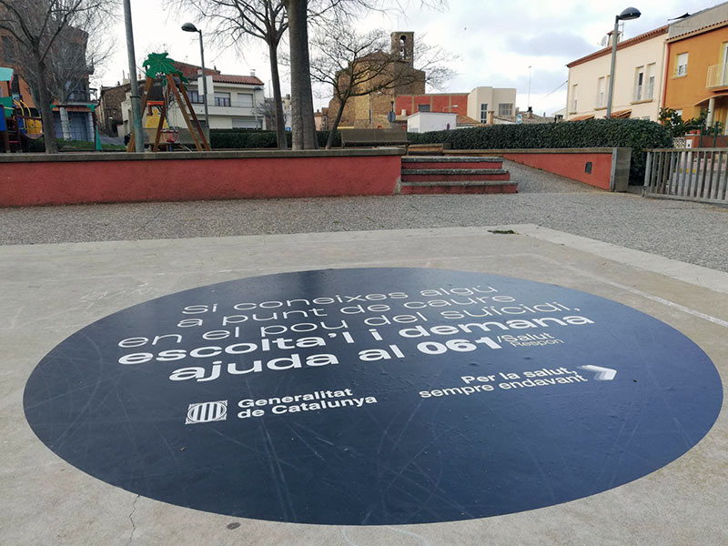 Palamós se suma a la campanya “No el deixis caure en el pou del suïcidi”. (Foto: Ajuntament de Palamós).