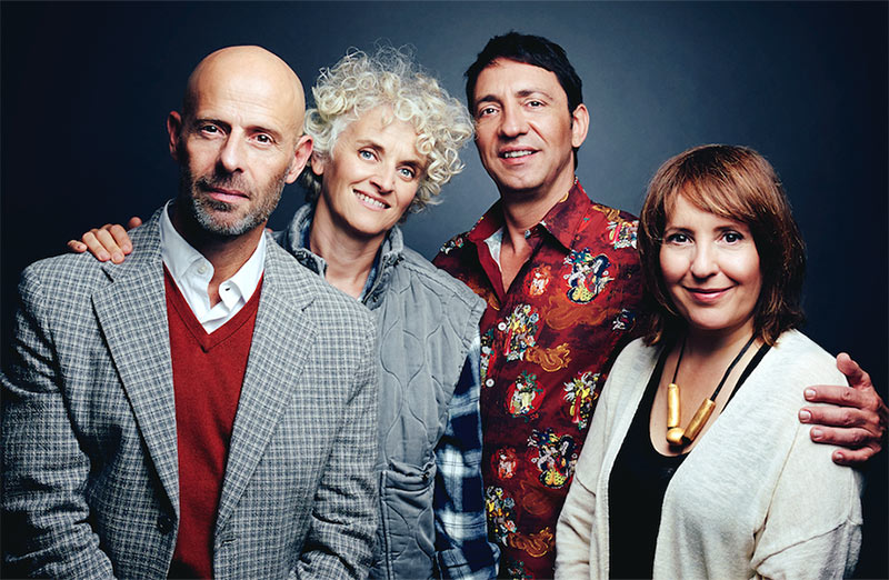 Eduard Farelo, Mia Esteve, David Verti Àurea Màrquez són els protagonistes de 'Conspiranoia'. (Foto: La Gorga).
