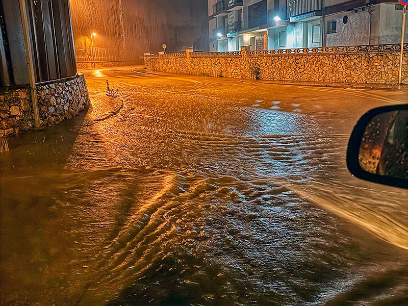 La zona de La Fosca va ser on es va recollir més pluja durant la jornada d'ahir. (Foto: Méteo Palamós).