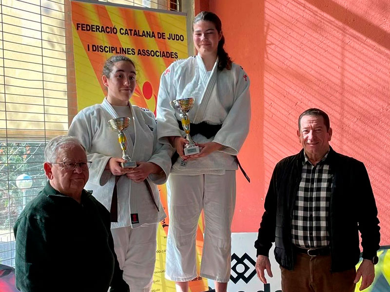 Martina Boquera, segona per la dreta, primera al Campionat de Catalunya al CEM Mundet. (Foto: Judo Palamós).