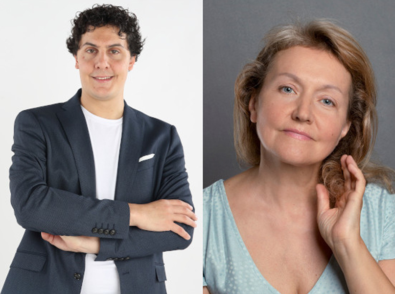 El baríton Guillem Batllori i la pianista Elena Kolesnikova. (Foto: lagorga.cat).