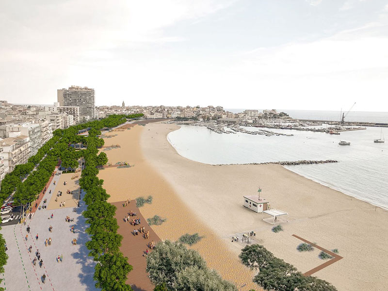 Simulació del nou Passeig del Mar de Palamós. (Font: Ajuntament de Palamós).