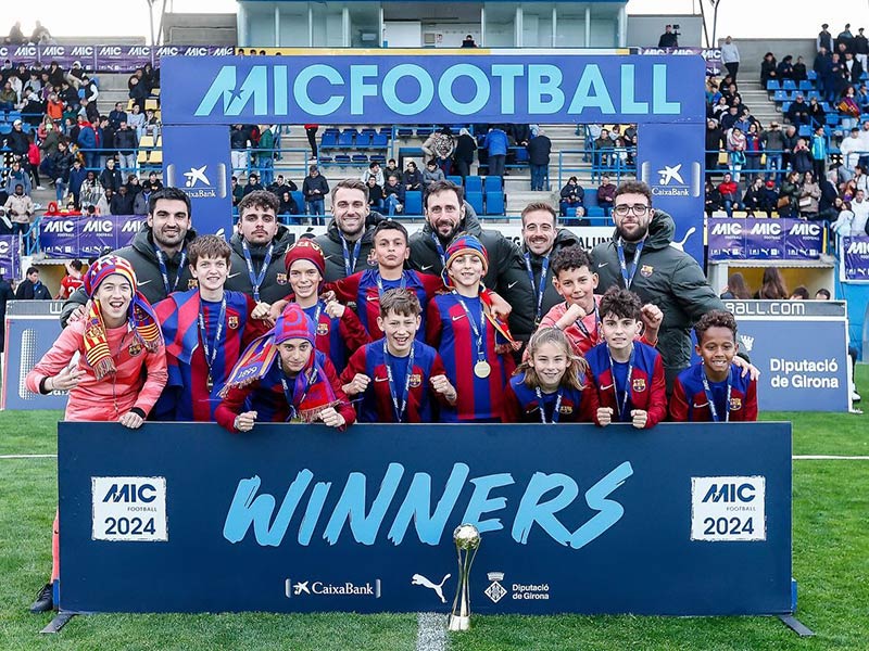 L'equip aleví del Barça, guanyador del MICFootball. (Foto: MICFootball).