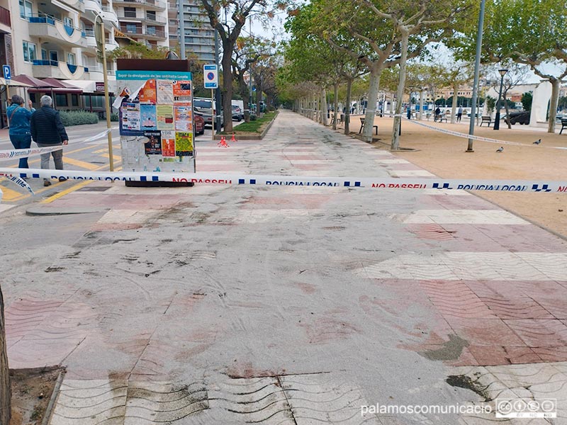 L'avaria de la màquina va obligar a tancar l'accés als vianants al Passeig del Mar.