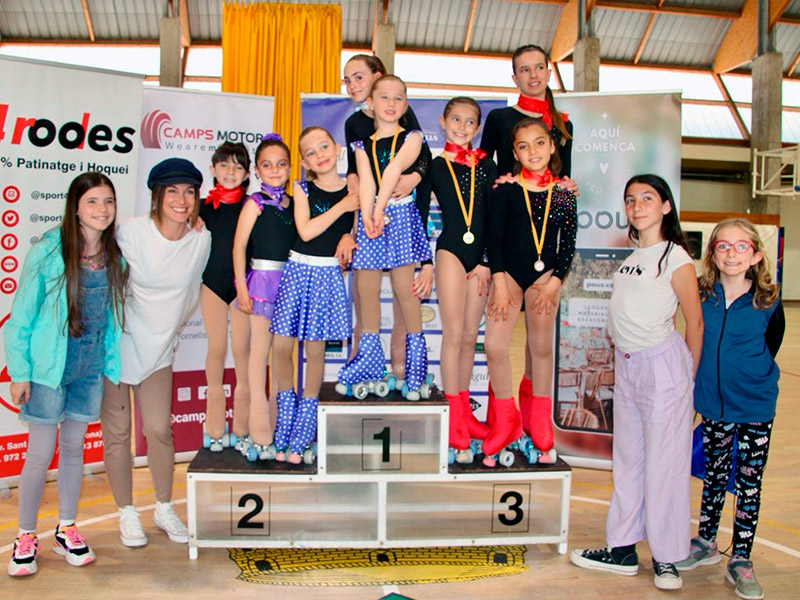 Bon paper de les patinadores del Patinatge Club Palamós a l'Open de Girona. (Foto: Patinatge Club Palamós).