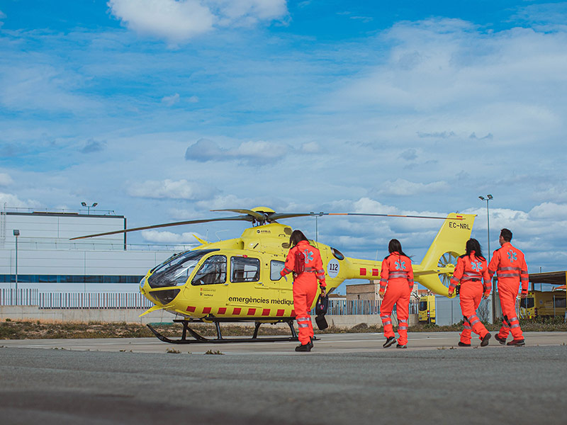 El dispositiu va mobilitzar un helicòpter del Sistema d'Emergències Mèdiques. (Foto: Emergències Gencat).