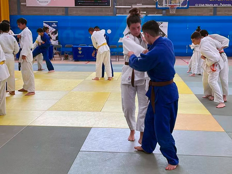 Imatge de l'edició de l'any passat de la Copa d'Espanya de Judo al Pavelló Municipal. (Foto: Club Judo Palamós).