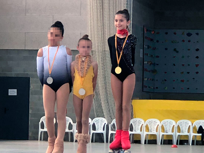 La patinadora Arlet de Sanromà,campiona de Girona de nivell 1. (Foto: Patinatge Club Palamós).