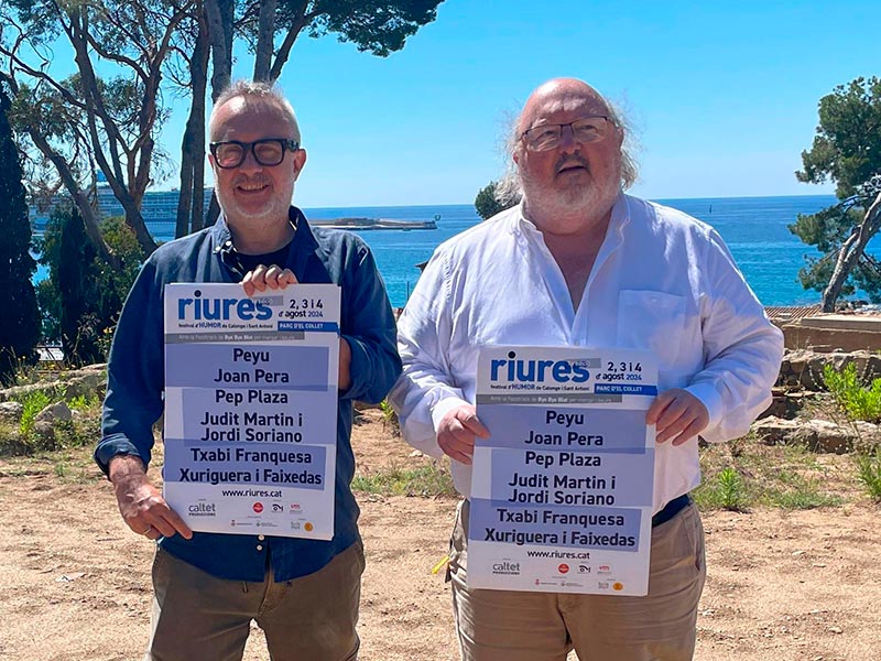 L'humorista Fel Faixedas, i l'alcalde de Calonge i Sant Antoni Jordi Soler, van presentar ahir el festival 