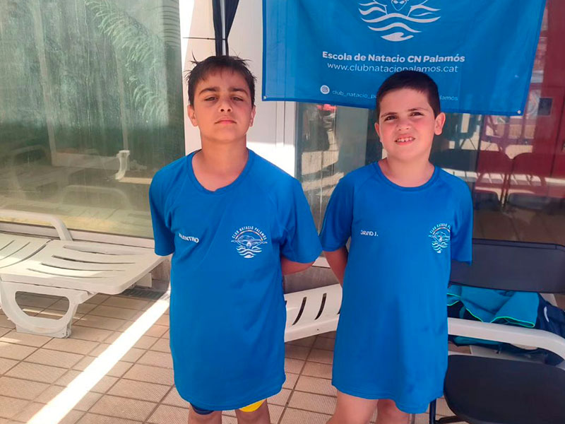 ELs nedadors del Club Natació Palamós, Valentino Di Sabato i David Jimenez. (Foto: Club Natació Palamós).