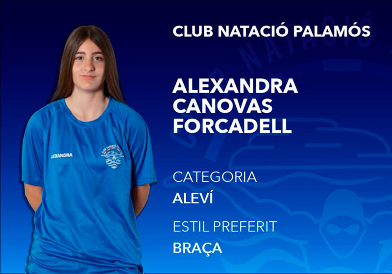 La nedadora del Club Natació Palamós, Alexandra Cànovas. (Foto: CN Palamós).