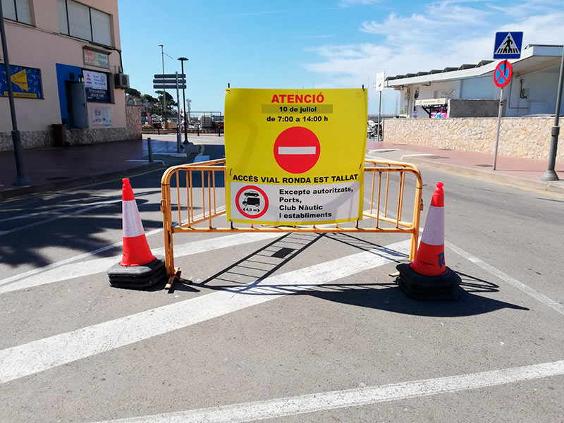 De les 7 a les 14 hores estarà tancat al trànsit el vial del Port. (Foto: Ajuntament de Palamós).