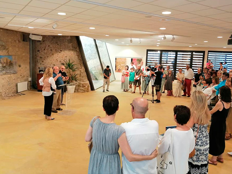 Espai d'exposicions al Castell de Calonge, en una imatge d'arxiu. (Foto: Ajuntament de Calonge i Sant Antoni).