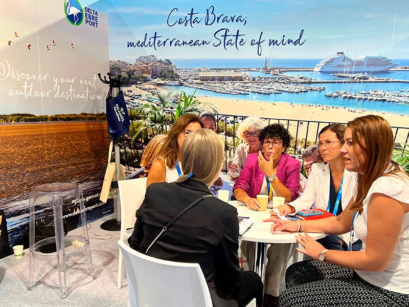 Els ports de la Costa Brava presents a la fira Seatrade Cruise Med a Màlaga. (Foto: Ports Generalitat).