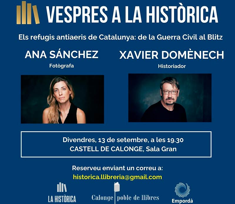 La sessió es fa avui a les 19:30 a la Sala Gran del Castell de Calonge. (Foto: Llibreria La Històrica).