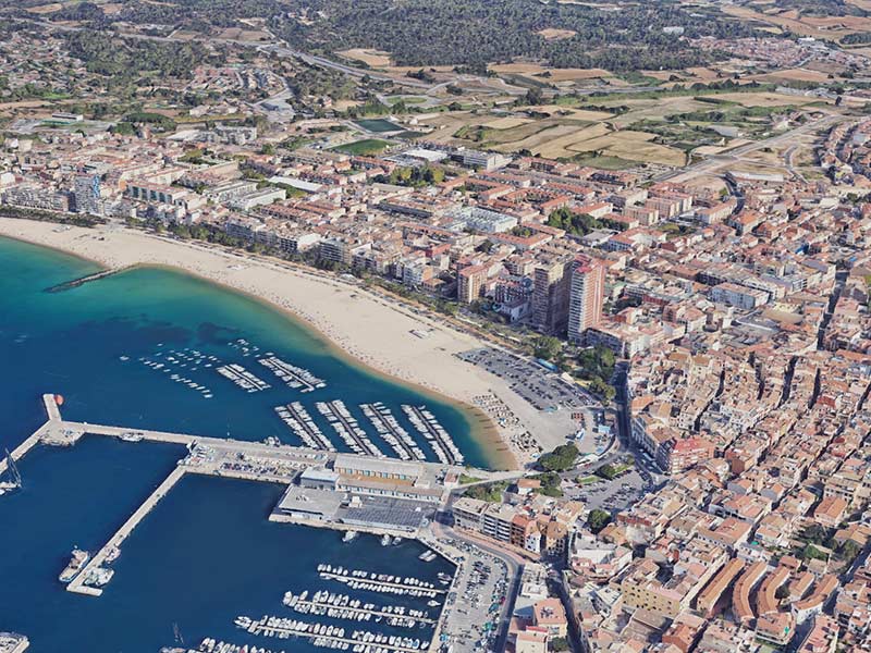 Vista aèria de Palamós. (Foto: Google Earth).
