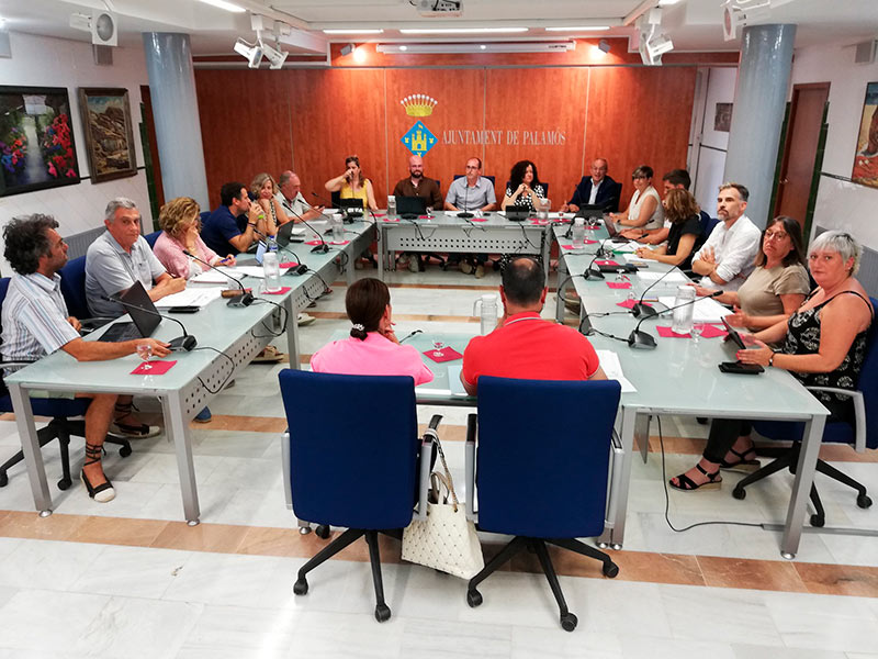 Imatge del darrer Ple ordinari de l'Ajuntament de Palamós, el passat 16 de juliol. (Foto: Ajuntament de Palamós).