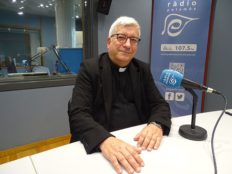 Mossèn Emili Galán, ahir en el decurs del programa 