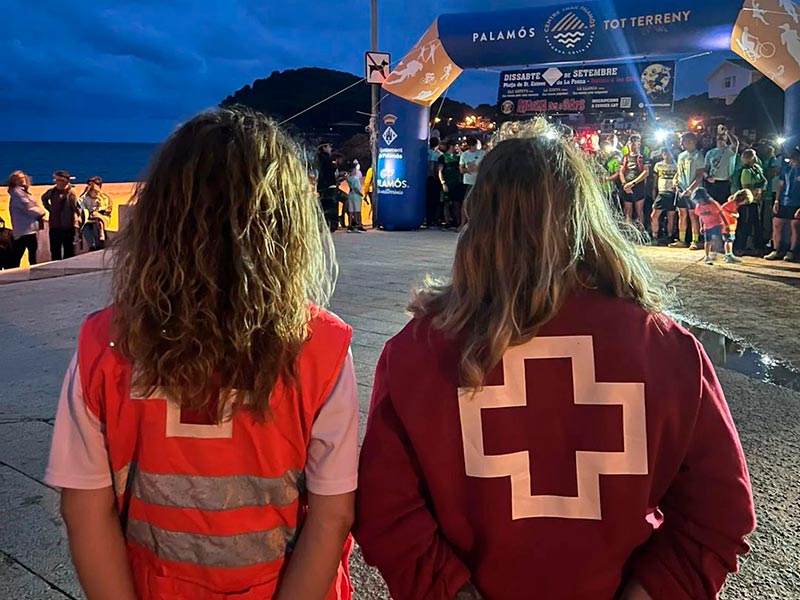 La Creu Roja, presenta ara fa dues setmanes a la Marxa dels Gats. (Foto: Creu Roja Palamós).